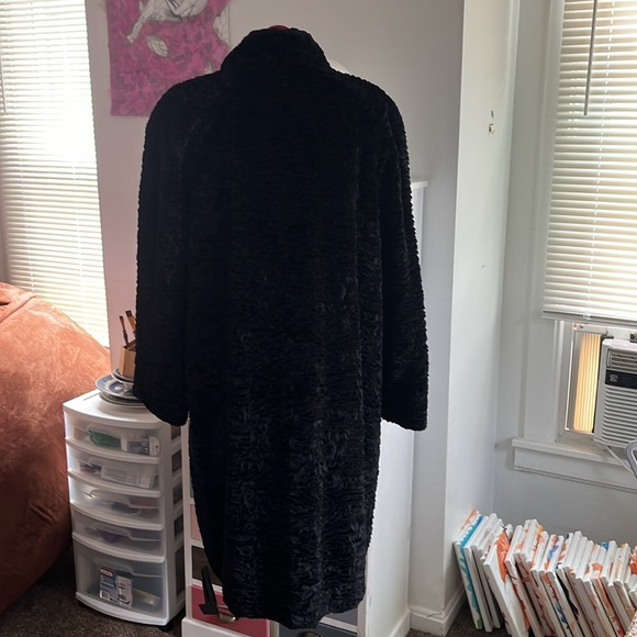 Utex ud new without tags winter black coat with amazing texture lined large - Picture 8 of 17